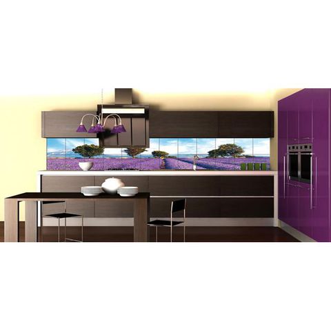 Tủ bếp inox màu tím