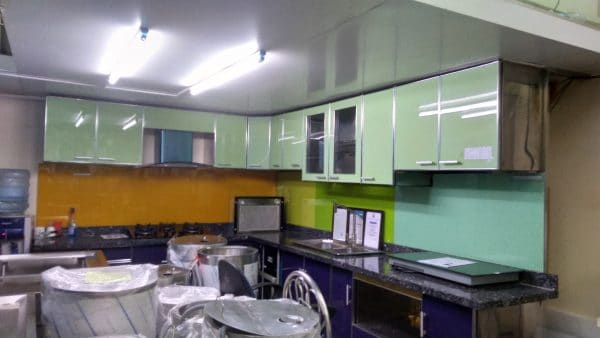 Tủ bếp inox hình chữ L - Tủ bếp inox góc