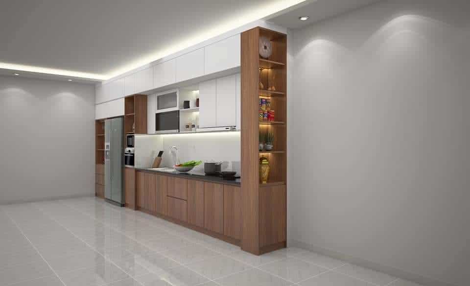 Tủ bếp inox cánh mica với nhiều mẫu mã đẹp, phù hợp.