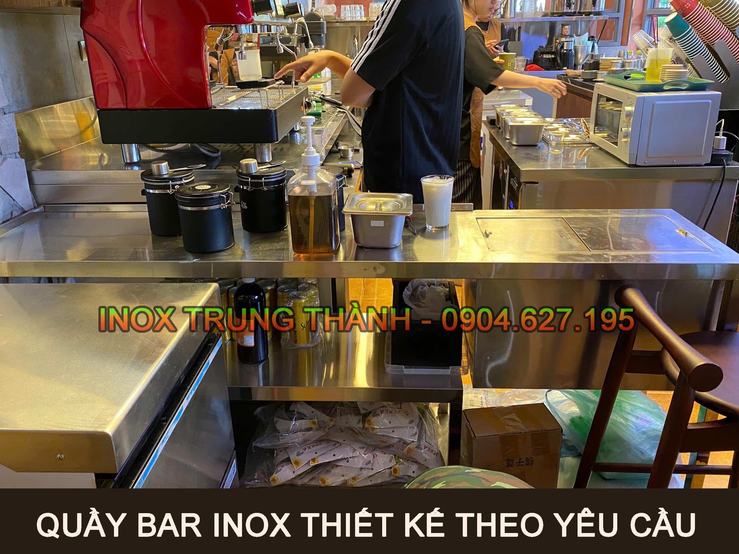 quầy bar inox